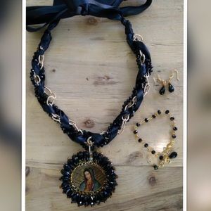 Handmade Virgen Mary Necklace by Mexican Artisan